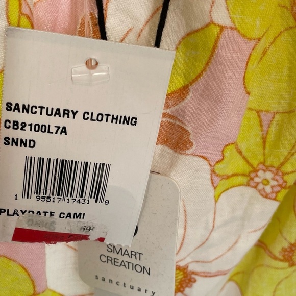 Sanctuary Play date Camisole Floral Orange and Yellow NWT - Picture 11 of 12